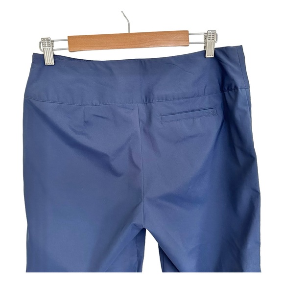 Izod Golf Capri Navy Blue Pants Side Zip  & Pockets Flat Front Size 8 - Picture 9 of 10